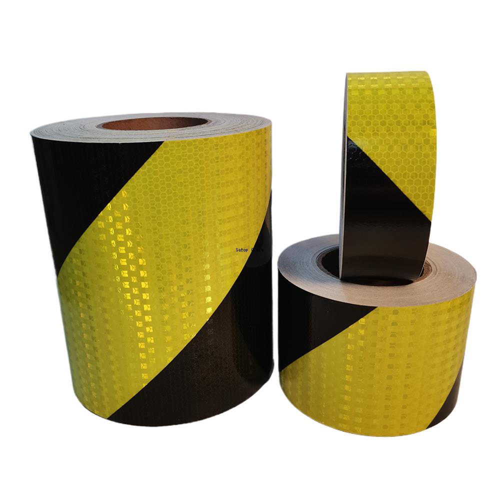 5 cm/10 cm/20 cm * 5 M Twill Adesivo Riflettente per Auto Fluorescente Giallo-Nero Nastro Impermeabile Riflettore Avvertimento di Pericolo Foglio di Sicurezza