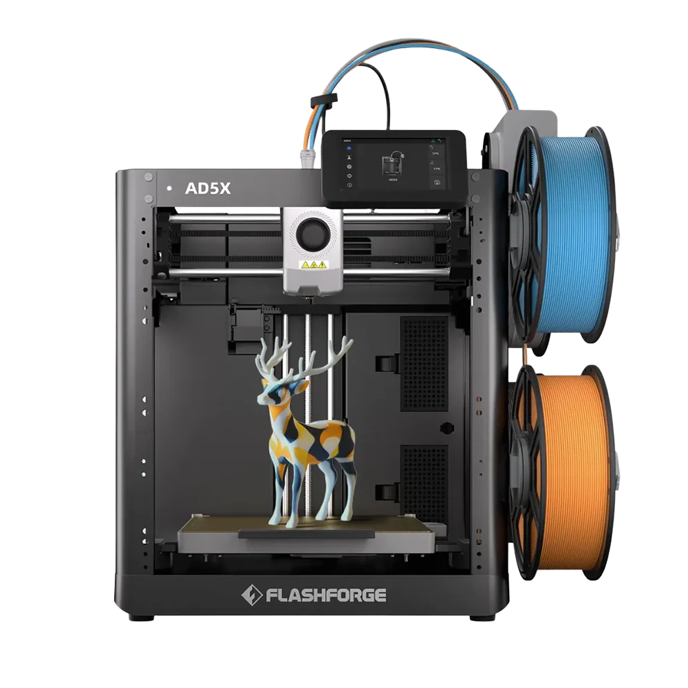 Многоцветный 3D-принтер Flashforge AD5X, 600 мм/с, высокоскоростная 4-цветная печать, система IFS 300 ℃   Прямая поддержка экструдера ТПУ НОВИНКА