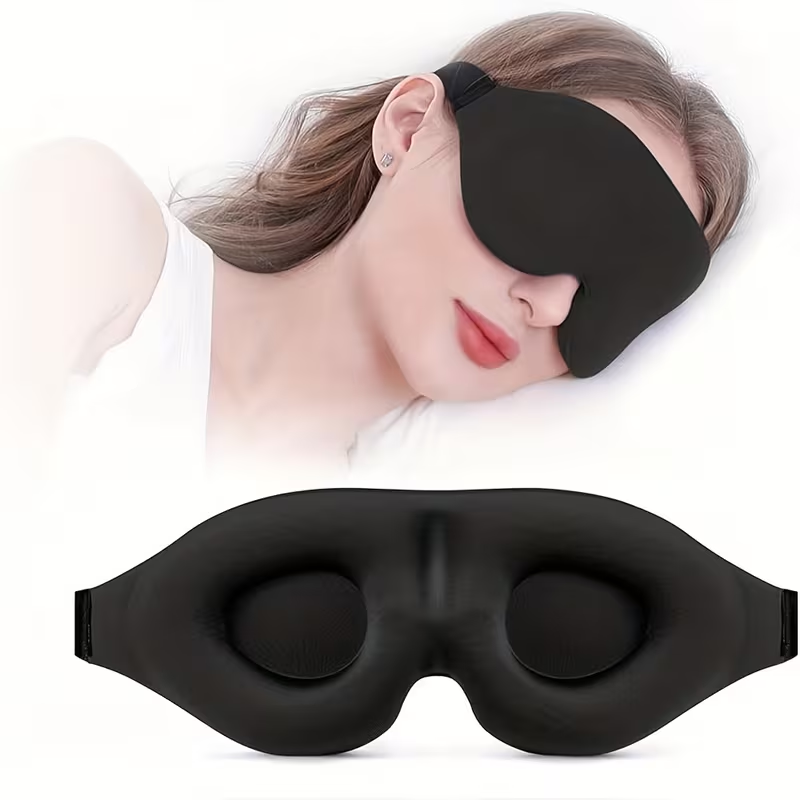 Maschera per dormire 3D super morbida - Maschera per occhi morbida e confortevole, adatta sia per uomini che per donne, per viaggi e uso domestico