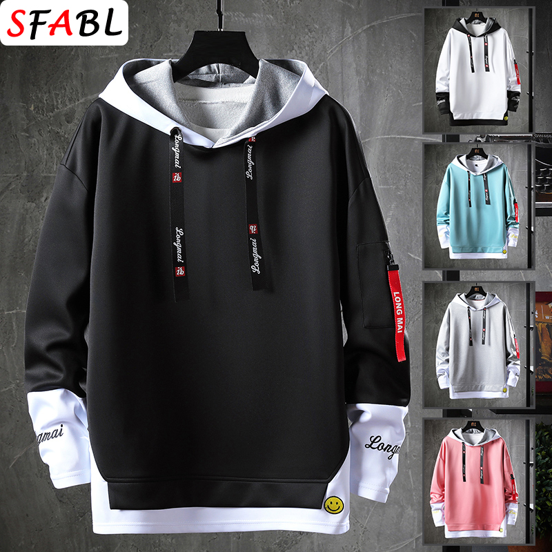 Nowe modne męskie bluzy Hip Hop z kapturem męskie bluzy męskie Top Streetwear Casual Outdoor oddychające swetry modne