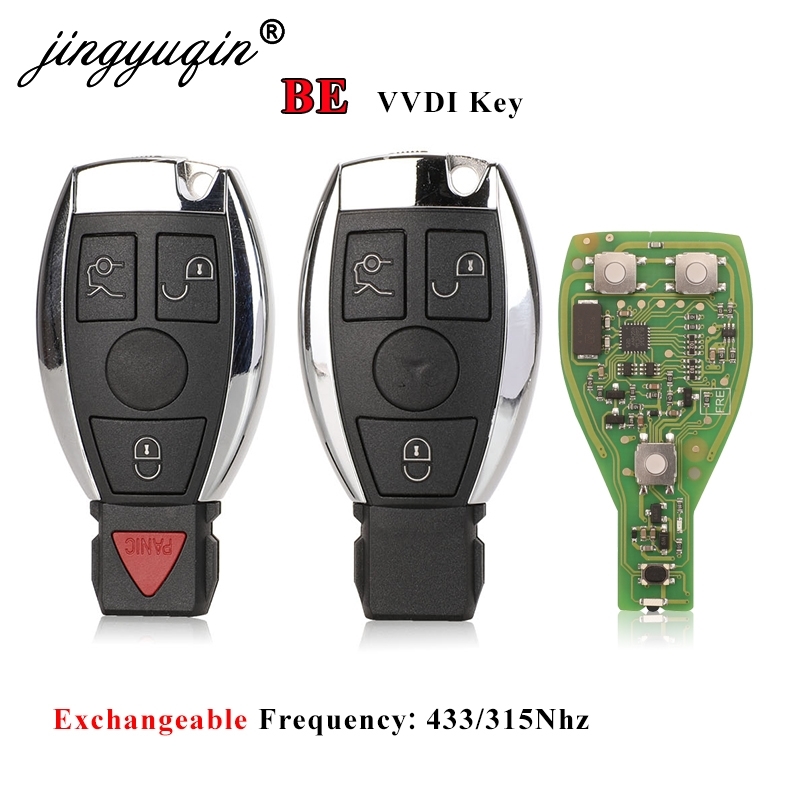 Jingyuqin 5 Buah Kunci Remote Mobil 3/4 Tombol untuk Mercedes Benz V1.5 PCB VVDI Menjadi Kunci Pro Versi Perbaikan Yang Dapat Ditukar 315Mhz/433Mhz