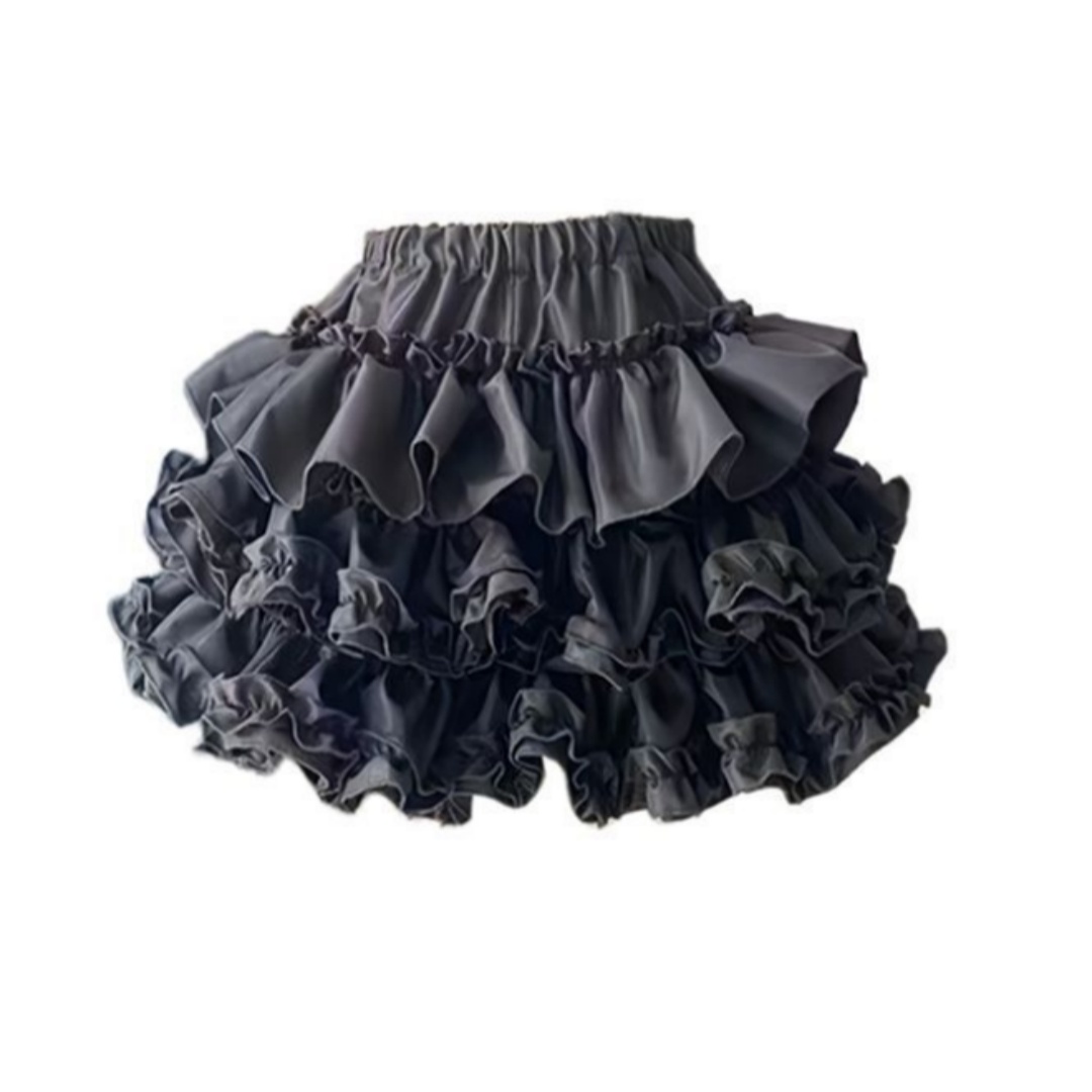 Rok Pendek Lipit Gaya Balet Wanita Musim Panas Desain Baru Pinggang Tinggi Elastis Pelangsing Anti Tembus Pandang Model A-Line Mini Rok Kue