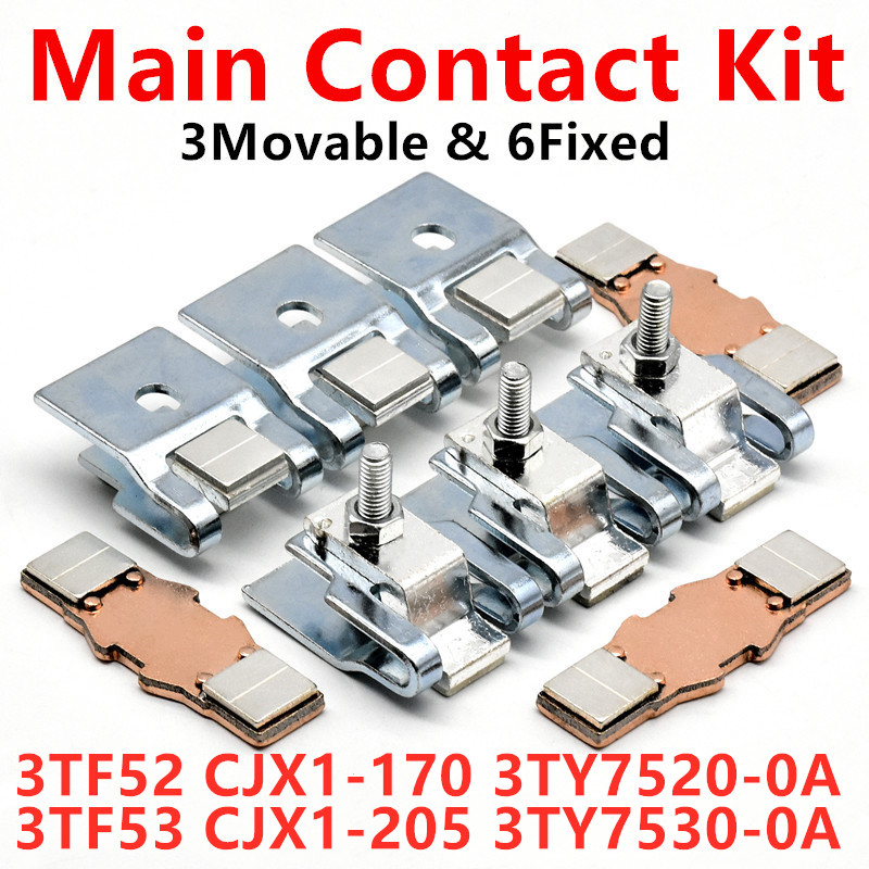 Main Contact Kit for 3TF52  3TF53 Contactor Repair Kit 3TY7520-0A 3TY7530-0A 0X Moving And Fixed Contacts Contactor Spare Parts