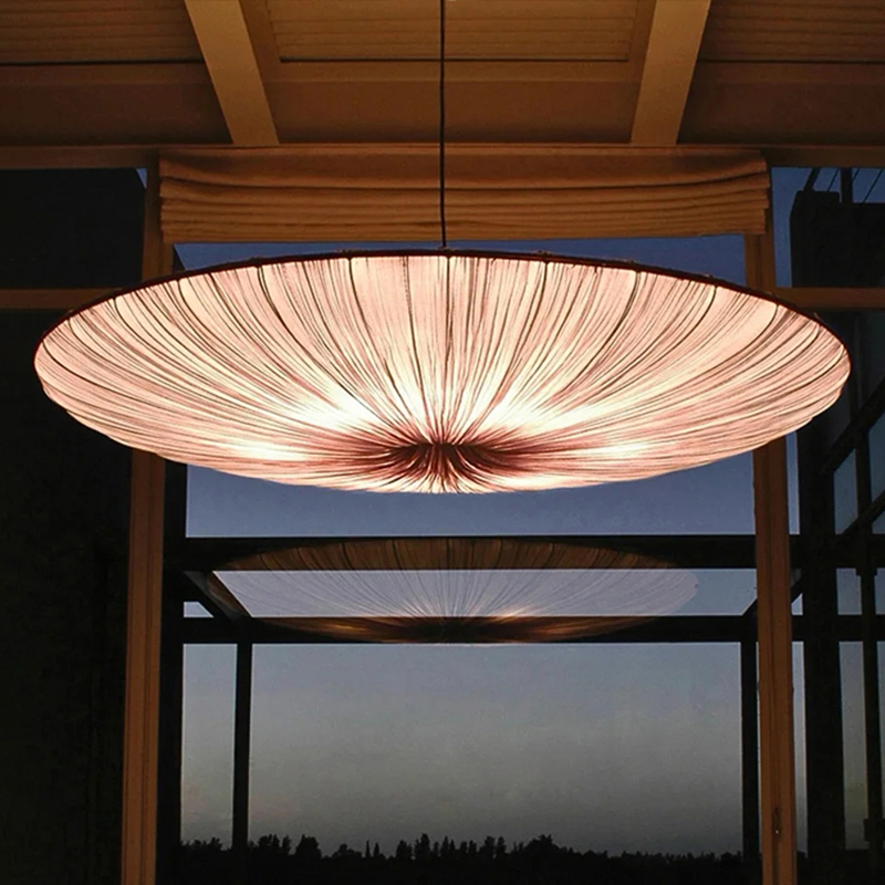 Japanese Wabi Sabi Cloth Pendant Light Bar Living Room B&B Bedroom Nordic Ceiling Chandelier Lighting Decor Lustre Hanging Lamps