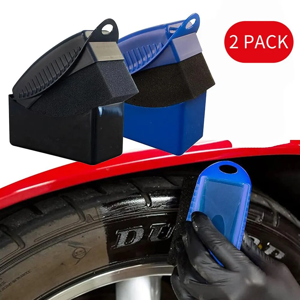 Set di 2 Spugne per Pulizia e Lucidatura Pneumatici Auto, Tamponi per Ceratura Cerchi, Strumenti per Dettagli e Pulizia, Kit per Cura Auto