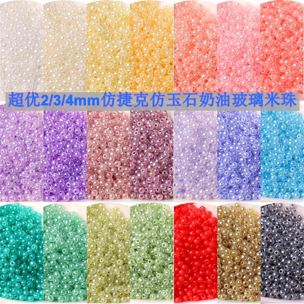 2/3/4mm Super Uniform Imitatie Tsjechische Jade Glas Ijs Rocailles Voor Sieraden Armband Ring DIY Charm Accessoires