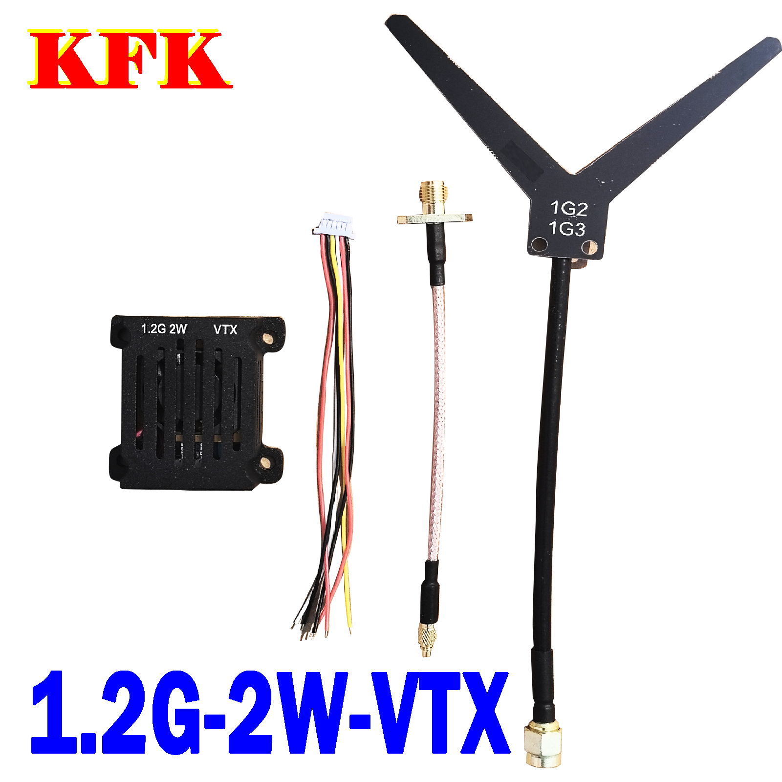 KFK 2025nowy FPV 2W VTX-1G3TE 1.2GHz Nadajnik wideo 1.3GHz 2000mW9CH