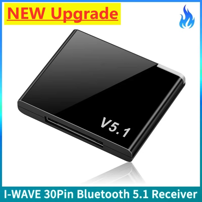 I-WAVE 30 Pin Bluetooth 5.1 Audio Receiver A2DP Musik Mini Wireless Adapter für iPhone IPod 30Pin Jack Analog Speaker