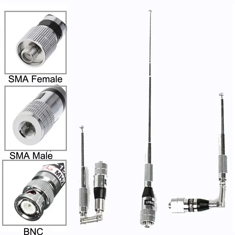 Scalable Dual Band 118-136MHz High Gain Airband Antenna Whip SMA Male/Female/BNC for TH-28A TH-48A TH-78A Aviation Frequency1.1M
