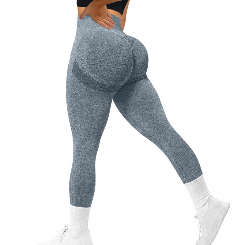 Legginsy do jogi z wysokim stanem Damskie bezszwowe spodnie z dzianiny Gym Piltates Training Sexy Hip Liftting Stretchy Skiiny Legginsy sportowe