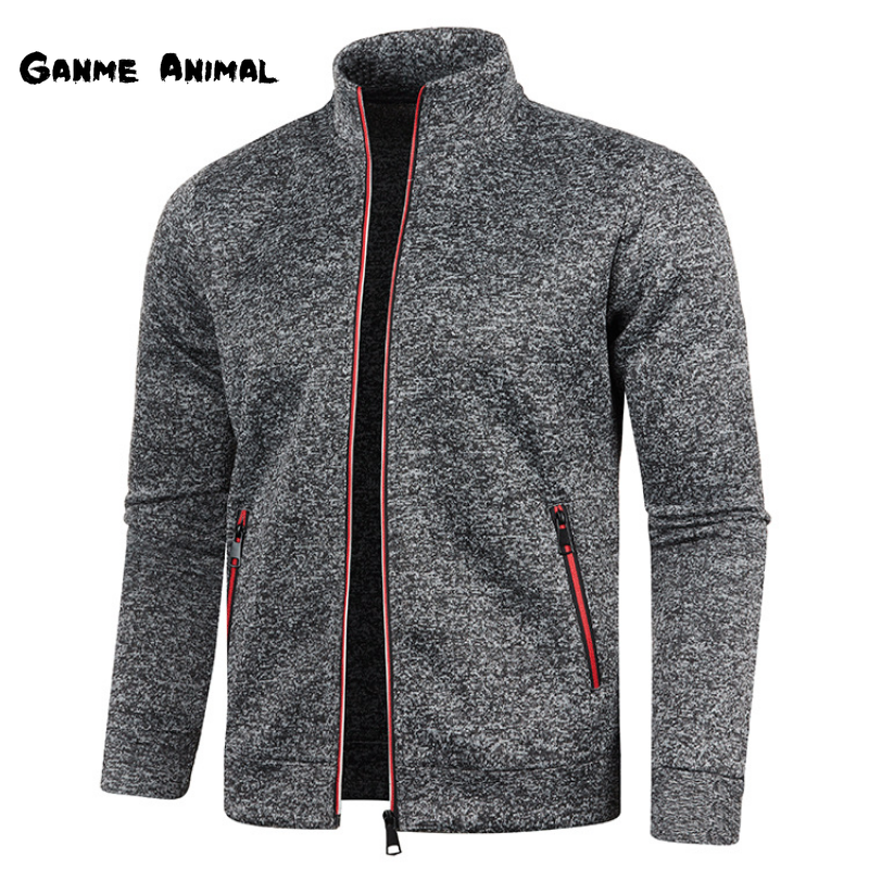 Spring Men's Turn-down Collar Sweatshirt Zipper Stand Collar Pullovers Man Sweatshirts Man Zippers Sweater Coats