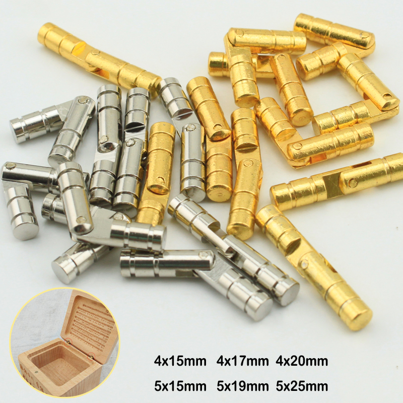 Charnières cylindriques cachées en cuivre pour armoire, 10 pièces, charnières invisibles dissimulées en laiton pour boîte à bijoux, matériel de meubles