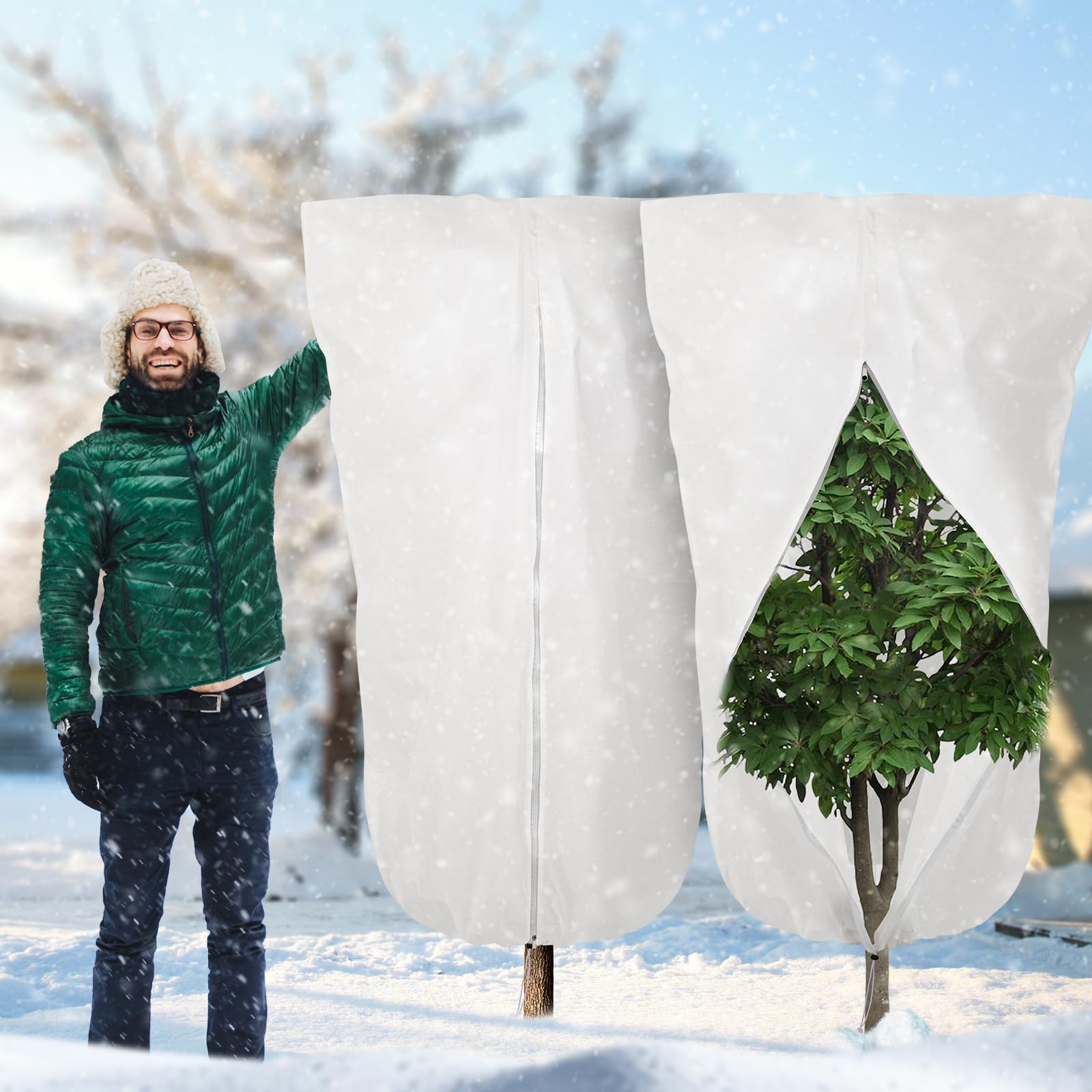 Copertura per piante Copertura calda invernale Arbusto per alberi Borsa protettiva per piante Protezione antigelo per piante da giardino Piccolo albero contro il freddo