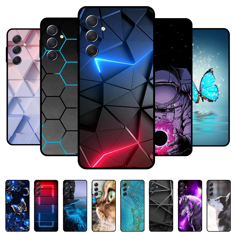 Per Samsung Galaxy A16 4G Custodia morbida in silicone Cover paraurti nero TPU per Samsung A56 A26 A36 5G A 16 Custodie per telefoni Funda Cover posteriore
