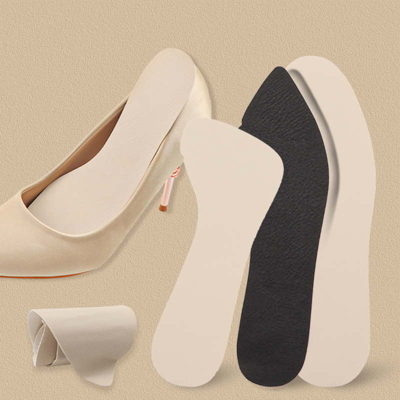 Sottopiede in pelle per scarpe Sandali Tacchi alti Mezze imbottiture Inserto antiscivolo Donna Ultra-sottile che assorbe il sudore Traspirante può essere incollato