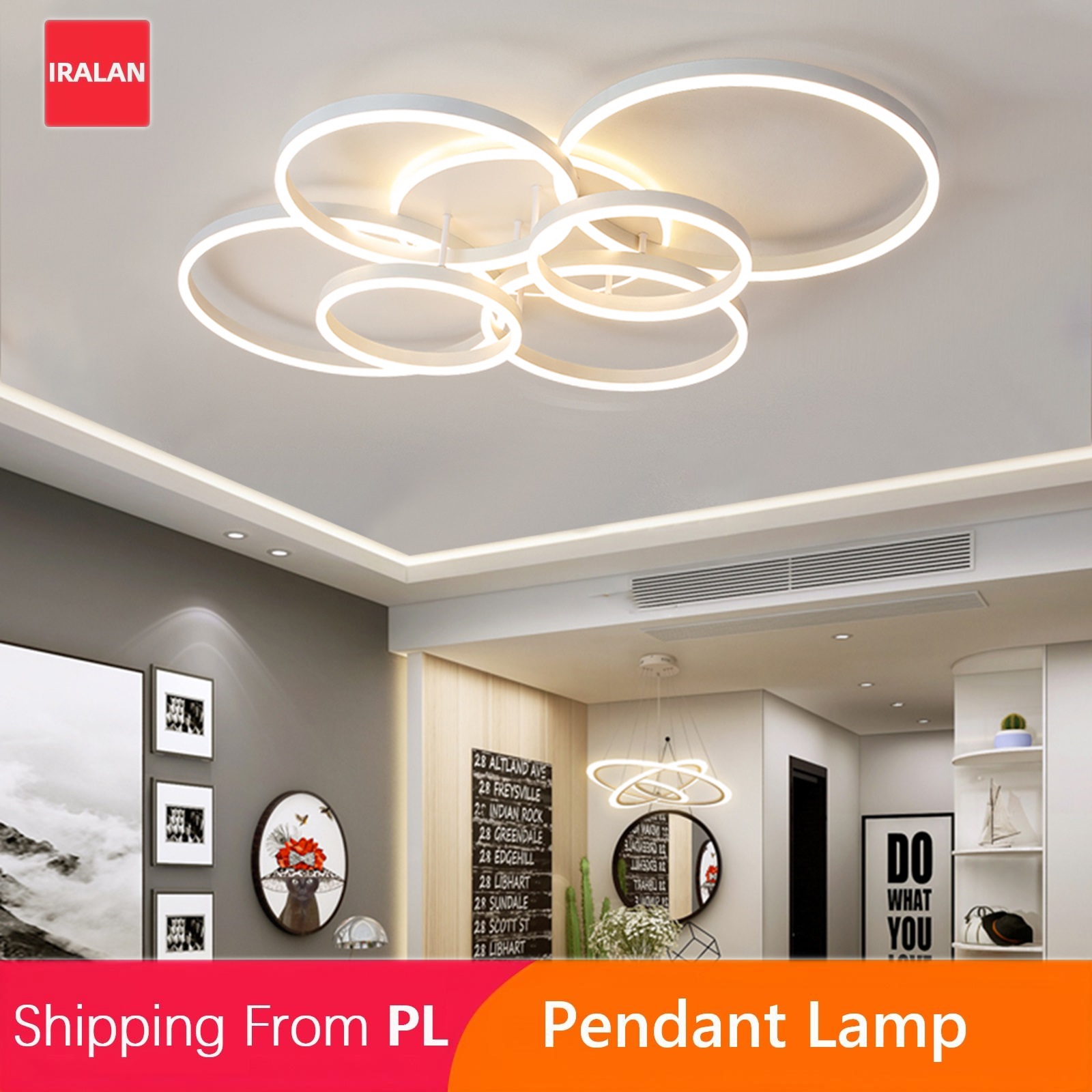 Plafonnier Led nordique moderne, luminaire décoratif de plafond, idéal pour une cuisine, un salon, une télécommande, trois couleurs, à intensité variable, pour la maison ou l'intérieur