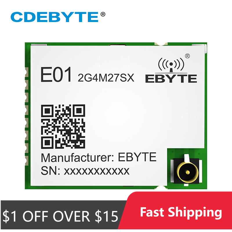CDEBYTE E01-2G4M27SX nRF24L01P 2,4 GHz interne PA LNA 4km SMD 27dbm GFSK SPI wireless modul