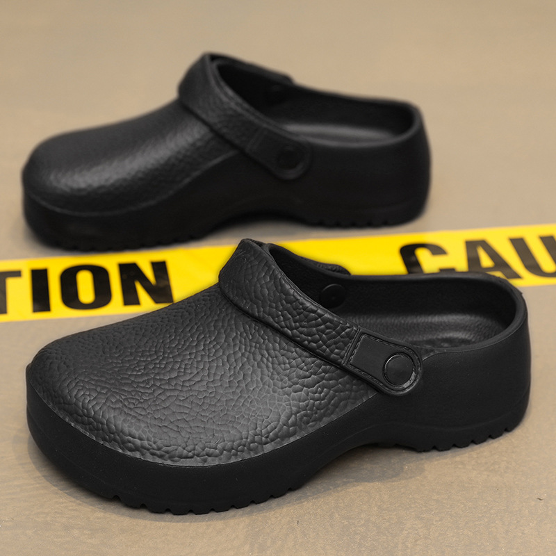 Litfun, zuecos de verano, zapatillas para hombre, nuevos zapatos impermeables a prueba de aceite para Chef de cocina, zapatos antideslizantes para jardín al aire libre, sandalias de playa EVA