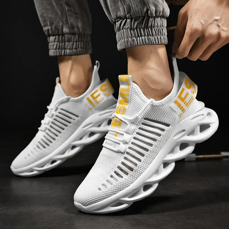 MAEDEF Men Shoes Comfortable Casual Sneakers Breathable Platform Running Shoes Man Mesh Tenis Sport Shoes Waling Tenis Masculino