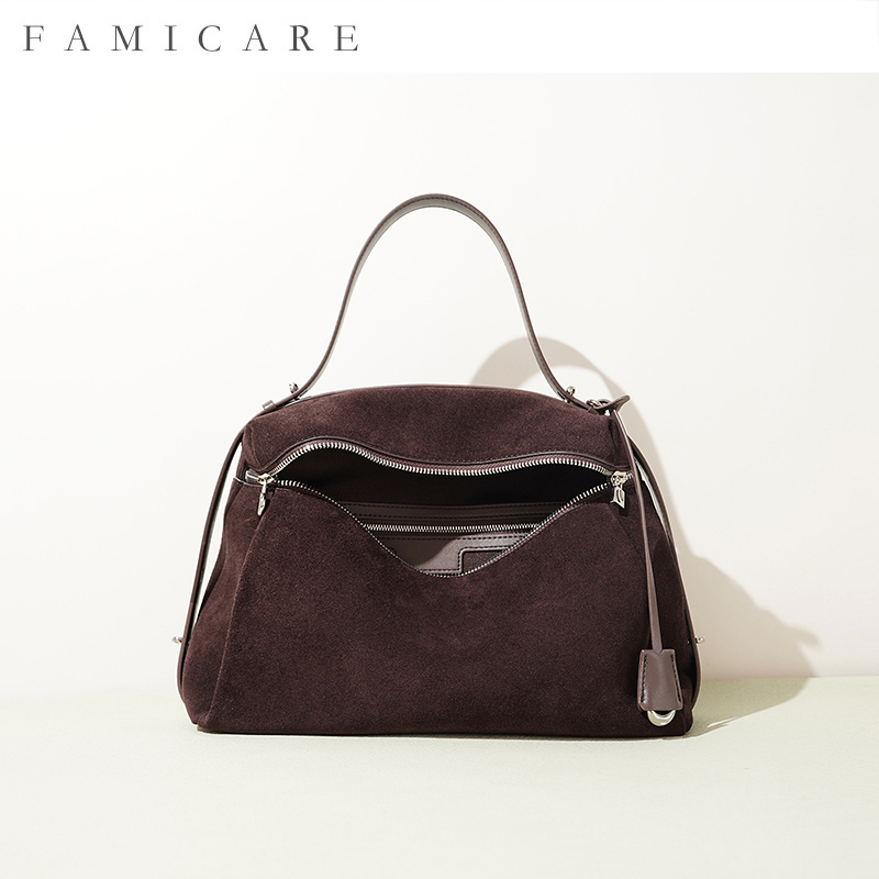Bolsa premium 2025 outono inverno camurça couro boston bolsa de ombro crossbody bolsa feminina minimalista deslocamento na moda versátil saco