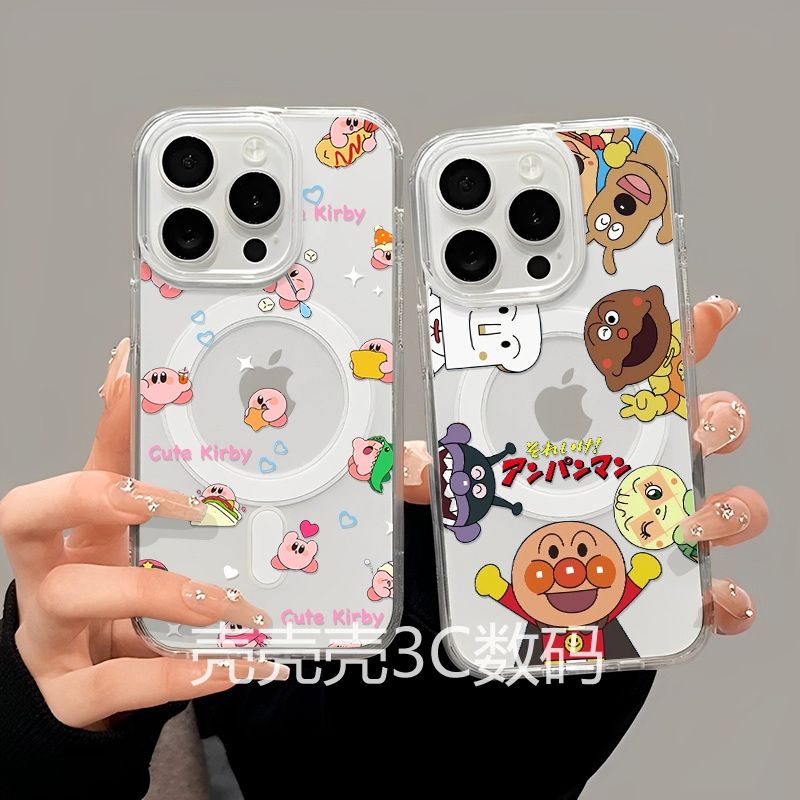 Cartoon Anpanmans Magnetische Telefoon Case voor iPhone 17 16 15 14 13 12 11 8 7 Air Plus Pro Max X XR XSMax Soft Clear Tpu Cover