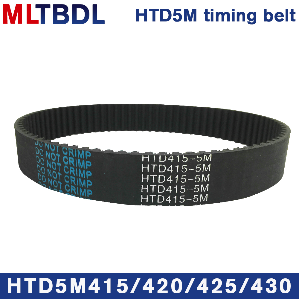 Correa de distribución HTD 5M 415/420/425/430mm de longitud 10/15/20/25mm de ancho 5mm paso polea de goma dientes 83 84 85 86 correa síncrona