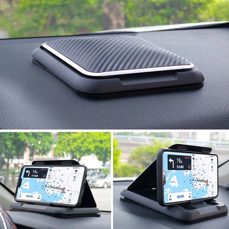 Autotelefonhalter Halterung Universeller Armaturenbrett-Telefonhalter für Auto Anti-Rutsch-Silikon-Saugnapf Verstellbare Smartphone-Unterstützung