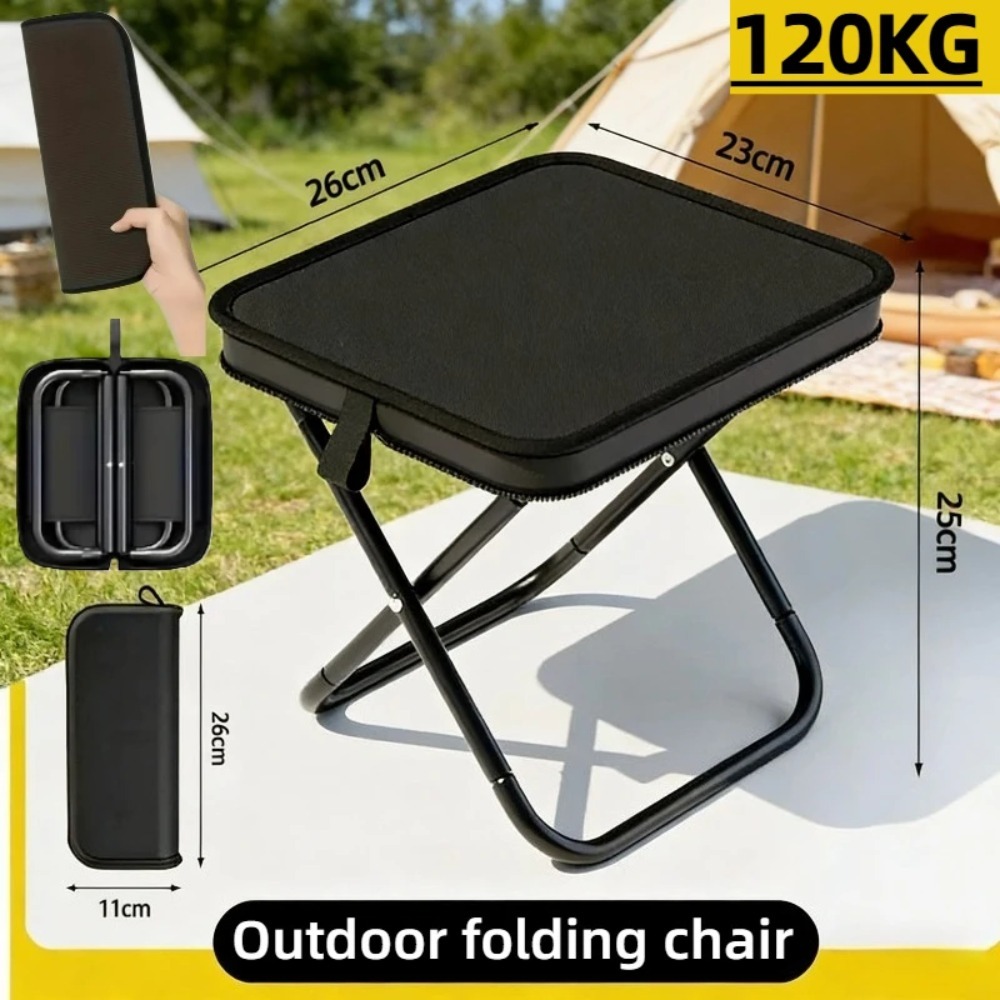 Draagbare opvouwbare campingkruk, lichtgewicht, compacte opvouwbare handtasstoel voor buitenvissen, picknick, wandelen, strandreizen