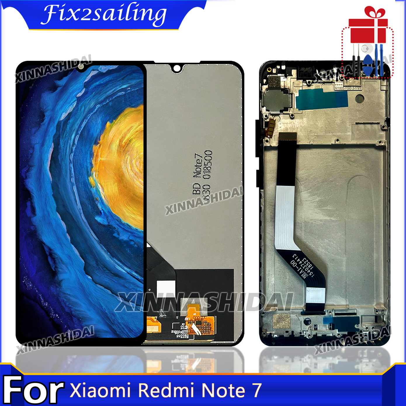 6,3 "Super Qualität Für Redmi Hinweis 7 LCD M1901F7G M1901F7H M1901F7I Display Bildschirm Touch Digitizer Montage Ersatz Reparatur