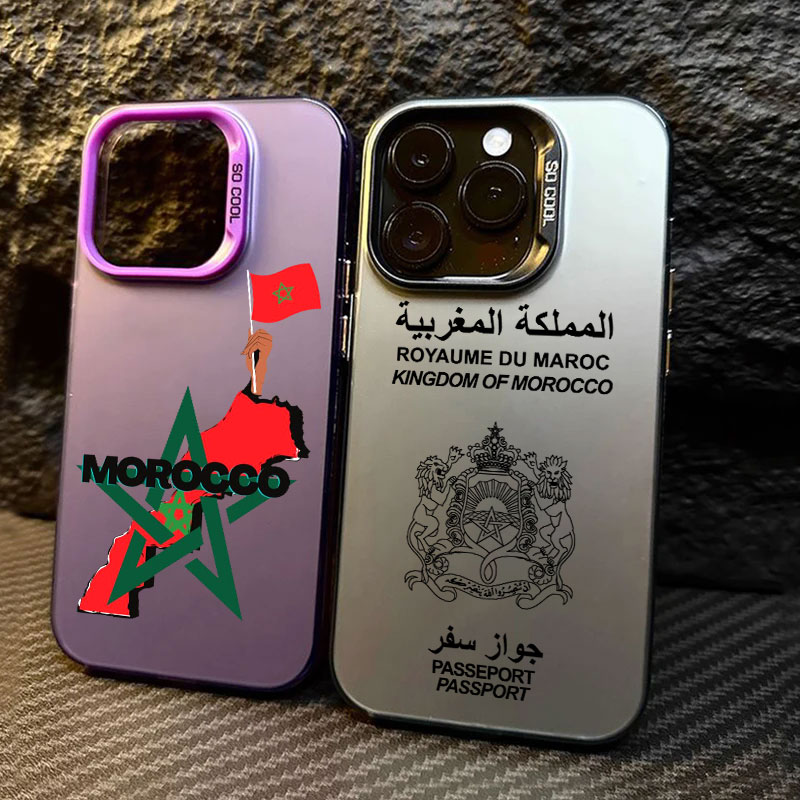Marocco Bandiera Passaporto Leone Coque Per Apple iPhone 17 Air 16e 16 14 15 13 11 Pro Max Plus 12 17 Pro Custodia Antiurto Copertura Del Telefono