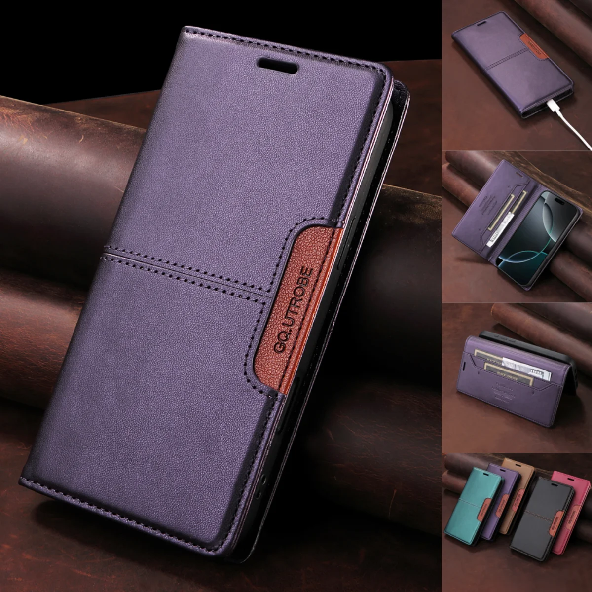Funda de Cuero Tipo Cartera para Samsung Galaxy S26 S25 S24 S23 FE S22 S21 S20 Plus Note20 Ultra A17 A37 A16 A36 A56 A26