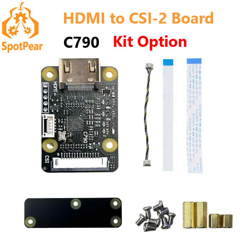 Raspberry Pi-Adaptador de cámara HDMI a placa de CSI-2 C790, HDMI en 1080p25fp para Pi5 / ZERO / 3B/ 3 B +/4B/CM3/CM4, compatible con Audio