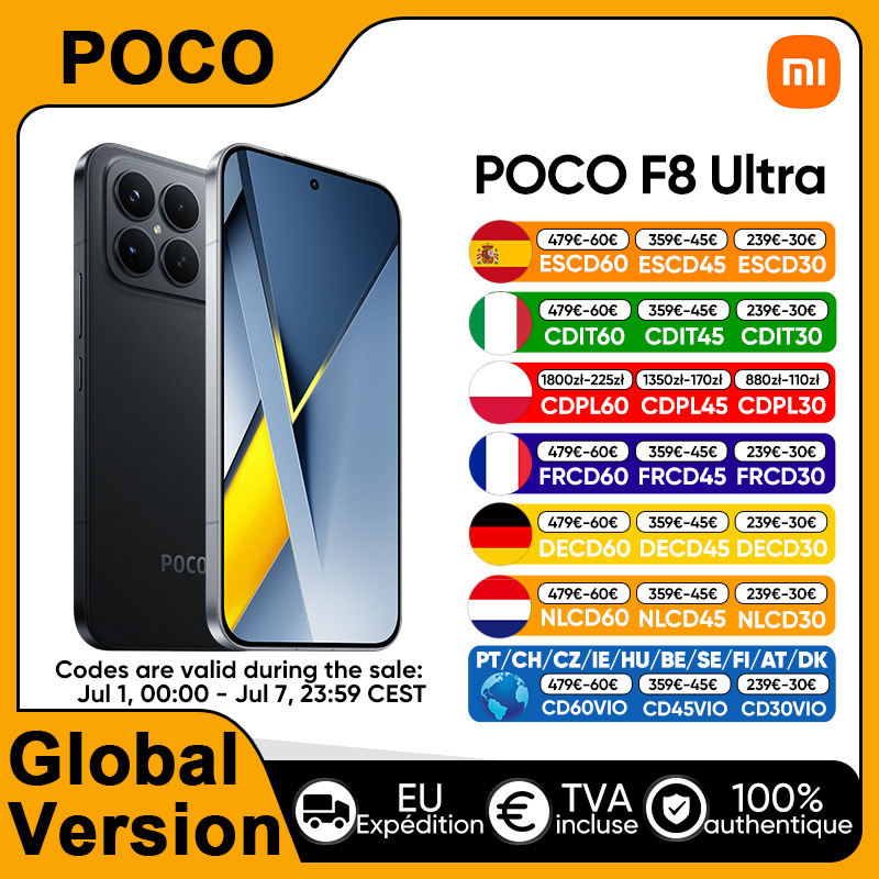 Versión Global del Teléfono Inteligente POCO F8 Ultra con Snapdragon ®   8 Elite Gen 5 Pantalla AMOLED de 6.9 pulgadas con protección para la vista 6500mAh 100W HyperCharge NFC