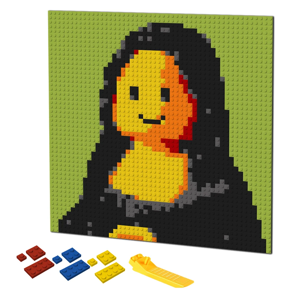 Pop Art Cute Mona Lisa Smile Pixel Mosaic MOC Set DIY Home Famous Decorative Painting By Numbers Unique Gift Building Blocks Toy