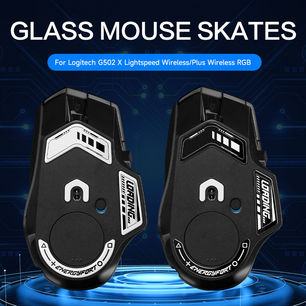 Sepatu roda dengan tepi melengkung, sepatu roda kaki Mouse kaca Super halus untuk Logitech G502 X nirkabel