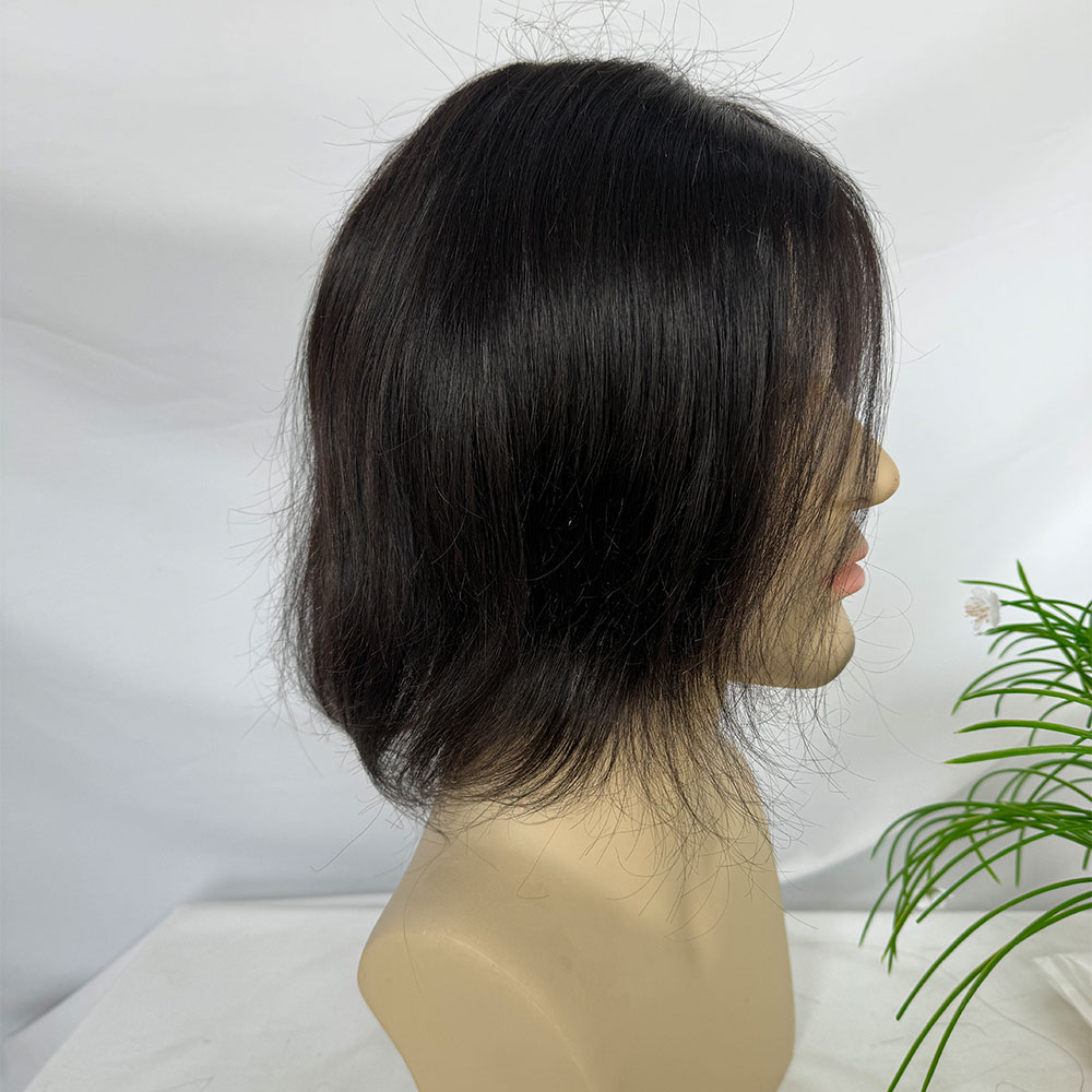 Lang Haar Systeem 6x8 inch Europees Menselijk Haar Toupet Fijne Mono Lace Front Recht 9 Inch Pruik Haarstukje voor Haaruitval