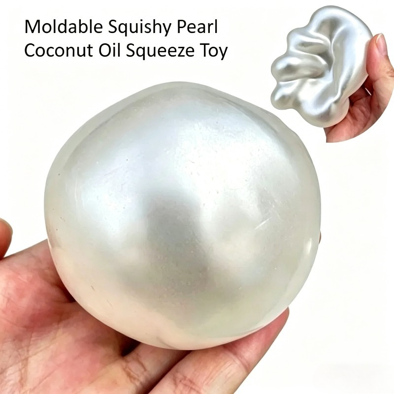 Vormbaar Squishy Parel Kokosolie Knijp Speelgoed Vormbaar Stressbal Squishy Speelgoed Langzaam Stijgend Decompressie Zintuiglijk Speelgoed voor Volwassenen
