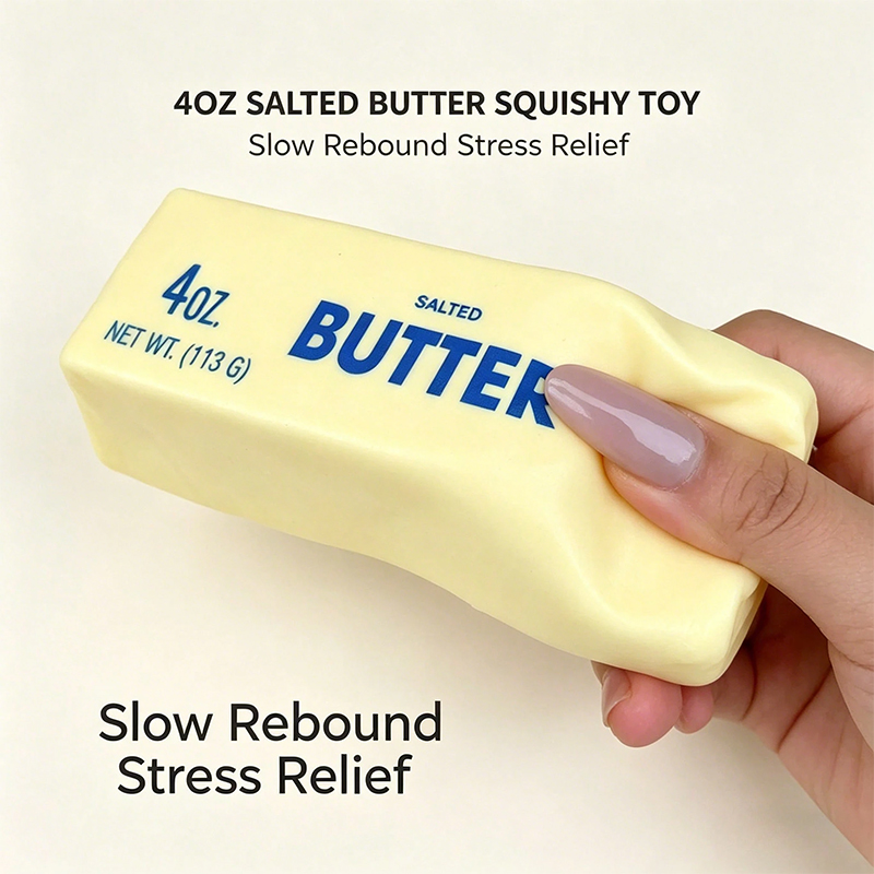 Bâton de beurre sensoriel compressible, jouet anti-stress en forme de bâton de beurre collant, jouet sensoriel à rebond lent pour adultes