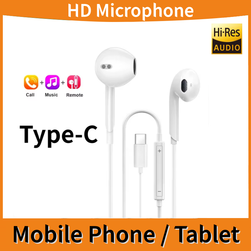 Tipo c fones de ouvido com fio para iphone 17 16 15 max xiaomi 14 13 12 11 pro 3.5mm fone de ouvido huawei samsung telefone tablet