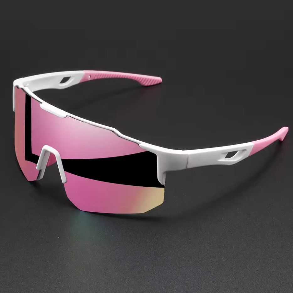Occhiali da Sole Sportivi Oversize Colorati - Design Avvolgente, Vestibilità Unisex Comoda per Ciclismo, Escursionismo e Attività all'Aperto