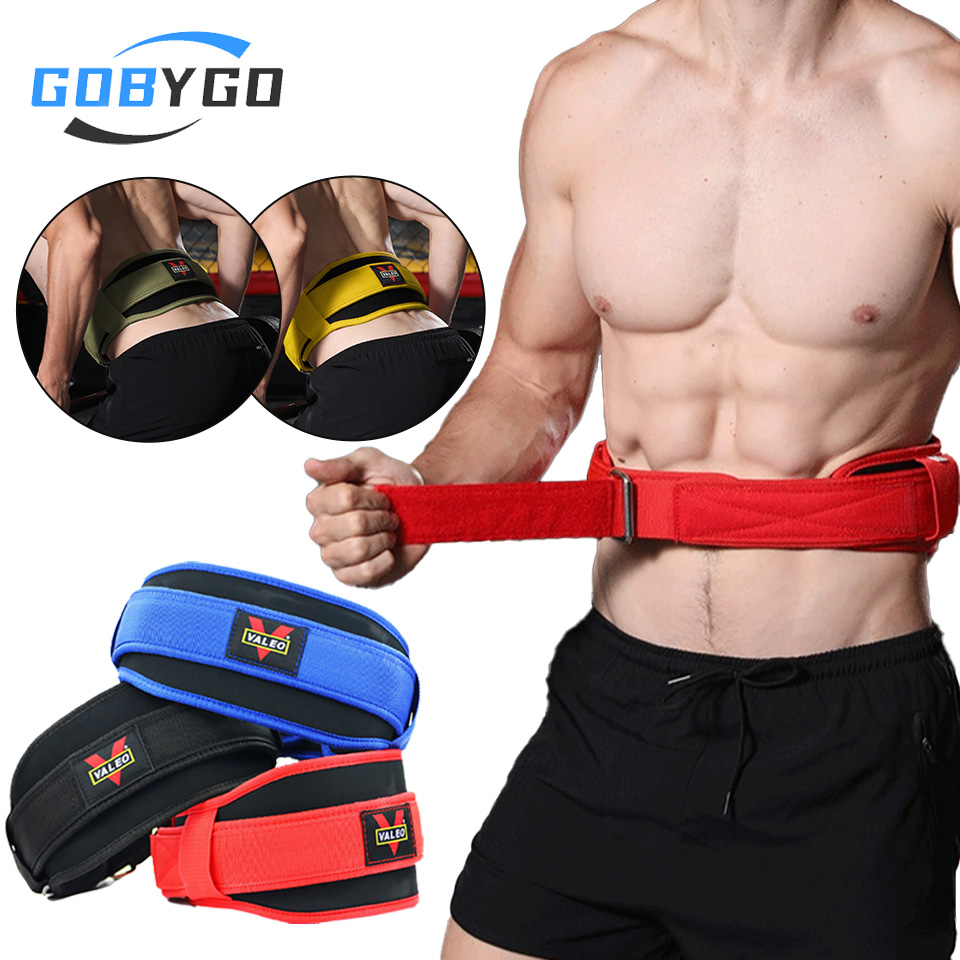 GOBYGO-cinturones de levantamiento de pesas para hombre y mujer, soportes de espalda para gimnasio, entrenamiento cruzado, ejercicio de sentadillas y tracción, soporte de cintura