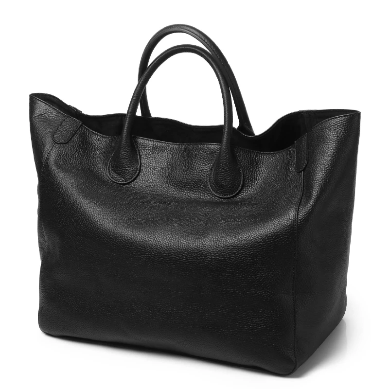 Gratis aangepaste naam draagtas dames hoge kwaliteit zacht comfortabel echt leer minimalistisch casual grote capaciteit 41 cm grote handtas