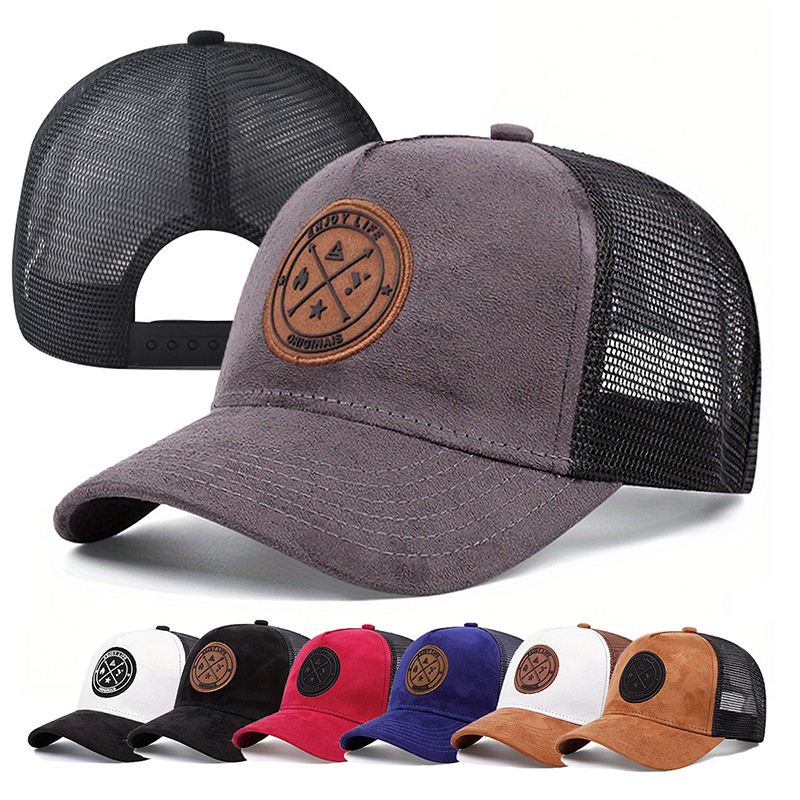 Boné de beisebol de malha de verão feminino masculino aproveite a vida carta remendo snapback chapéu casual respirável unisex rua hip hop bonés de caminhoneiro
