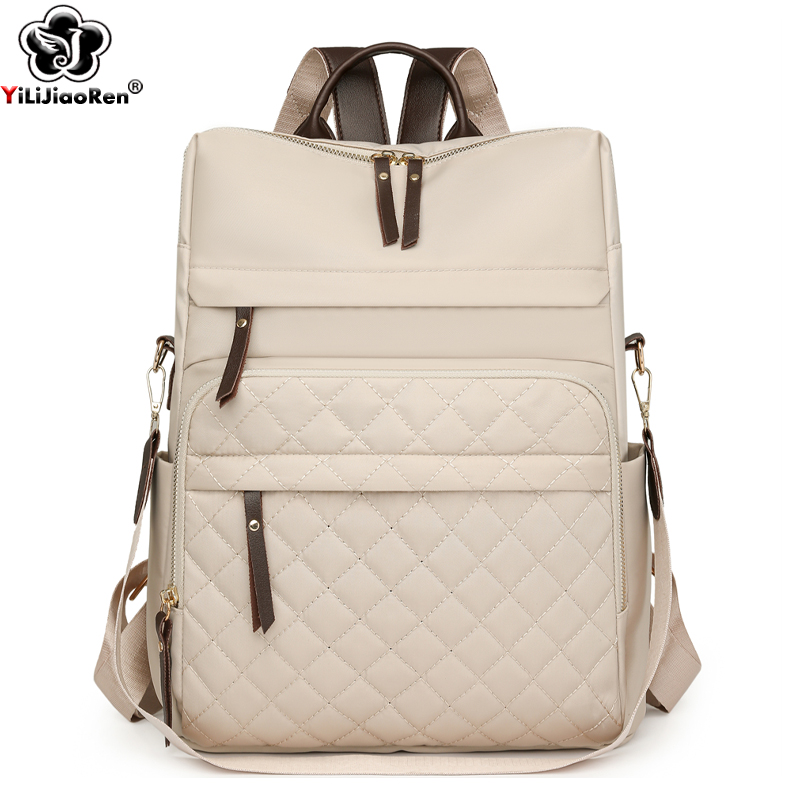 Zaino scozzese alla moda da donna Zaino in nylon impermeabile Borsa da donna Borsa da libro di grande capacità Zaini da viaggio per il fine settimana all'aperto