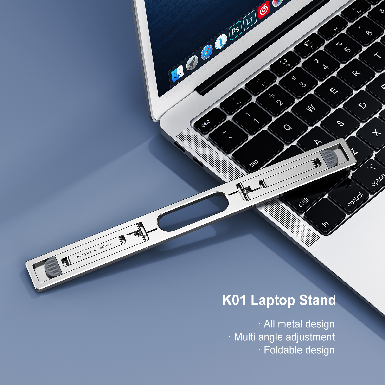 Oatsbasf Przenośna Podstawka Pod Laptop do MacBook Air Pro iPad Matebook Regulowana Podwyższenie Pod Laptop Niewidoczny Składany Uchwyt na Notebooka
