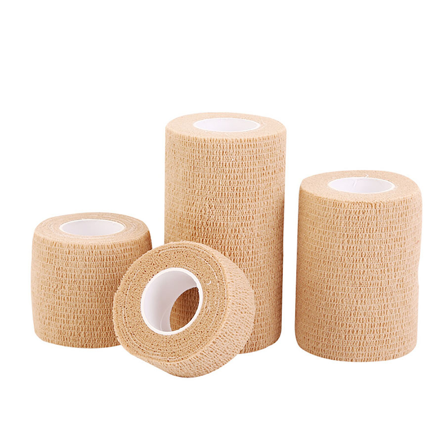 1/5 gulungan perban elastis perekat medis 2.5/5/7.5/10cm * 4.5m pita berpori olahraga pelindung untuk pergelangan tangan pergelangan kaki pertolongan pertama