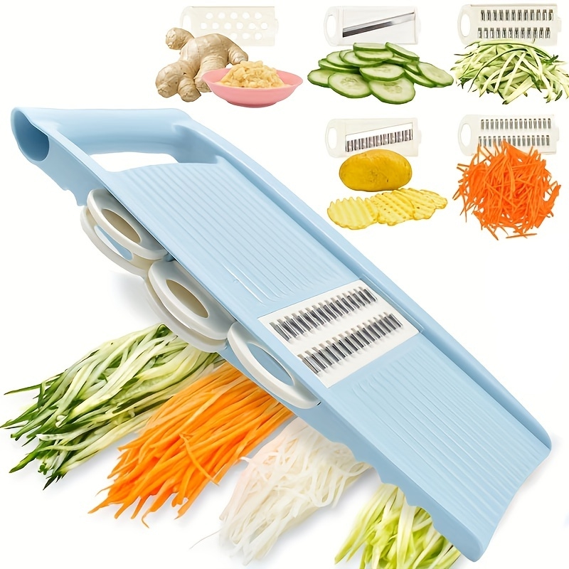 Picadora de verduras multifuncional 5 en 1, picadora de cebolla, picadora de alimentos, rebanadora de mandolina de cocina, cortador de verduras