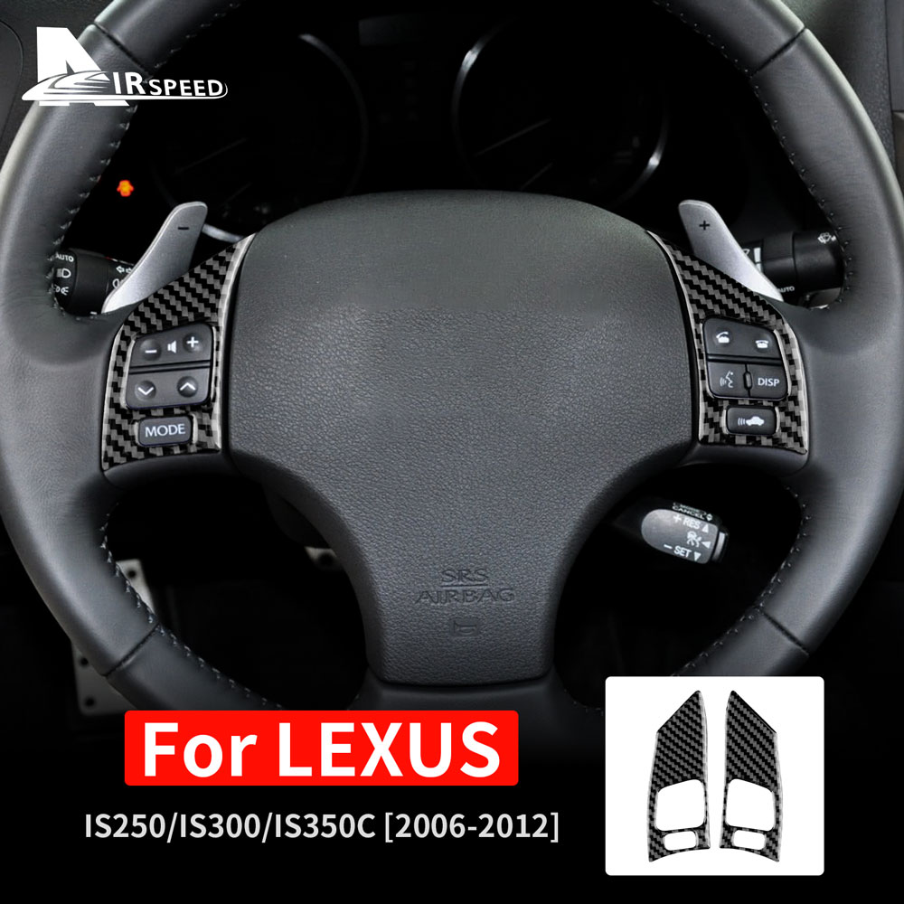 Настоящая мягкая наклейка из углеродного волокна для Lexus IS250 300 350C 2006 2007 2008 2009 2010 2011 2012, кнопка переключения на руле, отделка автомобиля