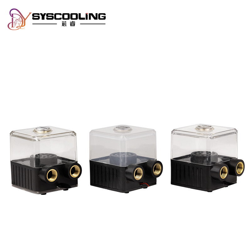Syscooling Nieuwe Model Pomp SC-55A Waterpomp Voor Waterkoeling Dc 12V Borstelloze 390L/H Pemp Hoofd 4.5meter Met 150Ml Water Tank