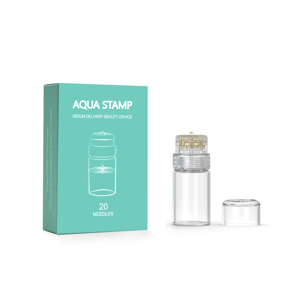 Herramienta de aguja de titanio Hydra Needle y aplicador de suero, herramienta cosmética Derma Roller para el crecimiento de la cara y la barba, 0,2 mm/0,25 mm/0,3 mm